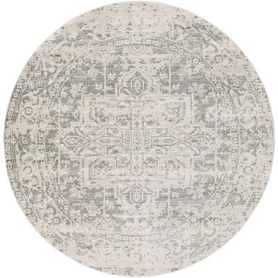 Mark & Day Amelia 7'10" Round Woven Indoor Area Rugs Charcoal/Light Gray/Beige