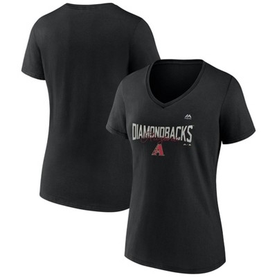 Mlb Arizona Diamondbacks Women's Heather Bi-blend Ringer T-shirt