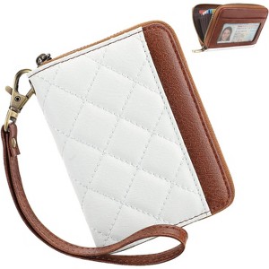 BEAFUP Wallet for Women,PU Leather Small Wallet,Credit Card Holder Wallet with Wristlet and RFID Blocking,Applies to Gift - 1 of 4