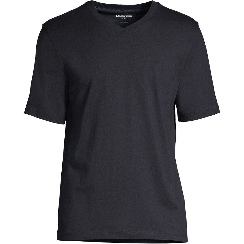Lands' End Men's Super-T Short Sleeve V-Neck T-Shirt, 2 of 4