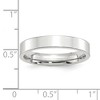 Black Bow Jewelry 4mm to 6mm Platinum Polished Flat Comfort Fit Band - 3 of 4