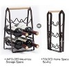 Itopfox Wine Rack, 6 Bottle Wooden Countertop Free Standing Shelf, 3 Tier Bottle Holder Stand for Home Bar Tabletop, Kitchen Storage - 4 of 4