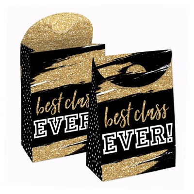 Big Dot of Happiness Reunited - School Class Reunion Gift Favor Bags - Party Goodie Boxes - Set of 12