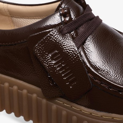 Обувь Clarks Womens Torhill Bee Dark Brown Patent Shoes 8.5 Medium — фото 7