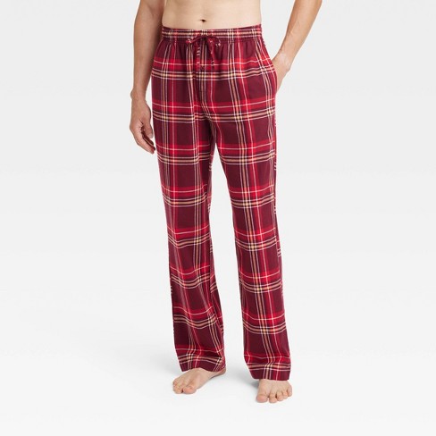 Men's Big & Tall Plaid Flannel Pajama Pants - Goodfellow & Co™ Red