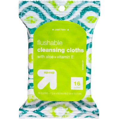 Flushable Cleansing Cloths - 16ct - up & up™