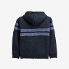 X RAY Boy's Hooded Flannel Lined Full Zip Sweater With Stripes - 2 of 3