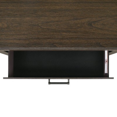Walnut Rustic 5-Drawer Chest with Felt Lined Drawer
