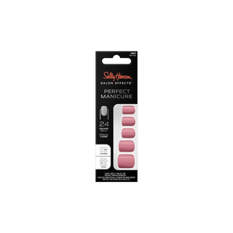 Sally Hansen Salon Effects Perfect Manicure Press on Nails Kit - Square - Pink Clay - 24ct, 1 of 13