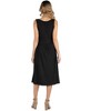 24seven Comfort Apparel Fit and Flare Sleeveless Maternity Midi Dress with Pockets - 3 of 4