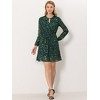 INSPIRE CHIC Women's Choker V Neck Vintage Flared Gilding Metallic Shiny Star A-Line Dress - 2 of 4