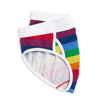 3 pcs/lot Cotton Underwear Men's Classic Week Briefs Rainbow Waistband  Underpants Gay 3XL Green/White/Black/Navy/Red/Blue/Yellow - AliExpress