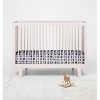 Bacati - Elephant Blue, Navy, Gray 100 percent Cotton Universal Baby Crib or Toddler Bed Fitted Sheet - 4 of 4