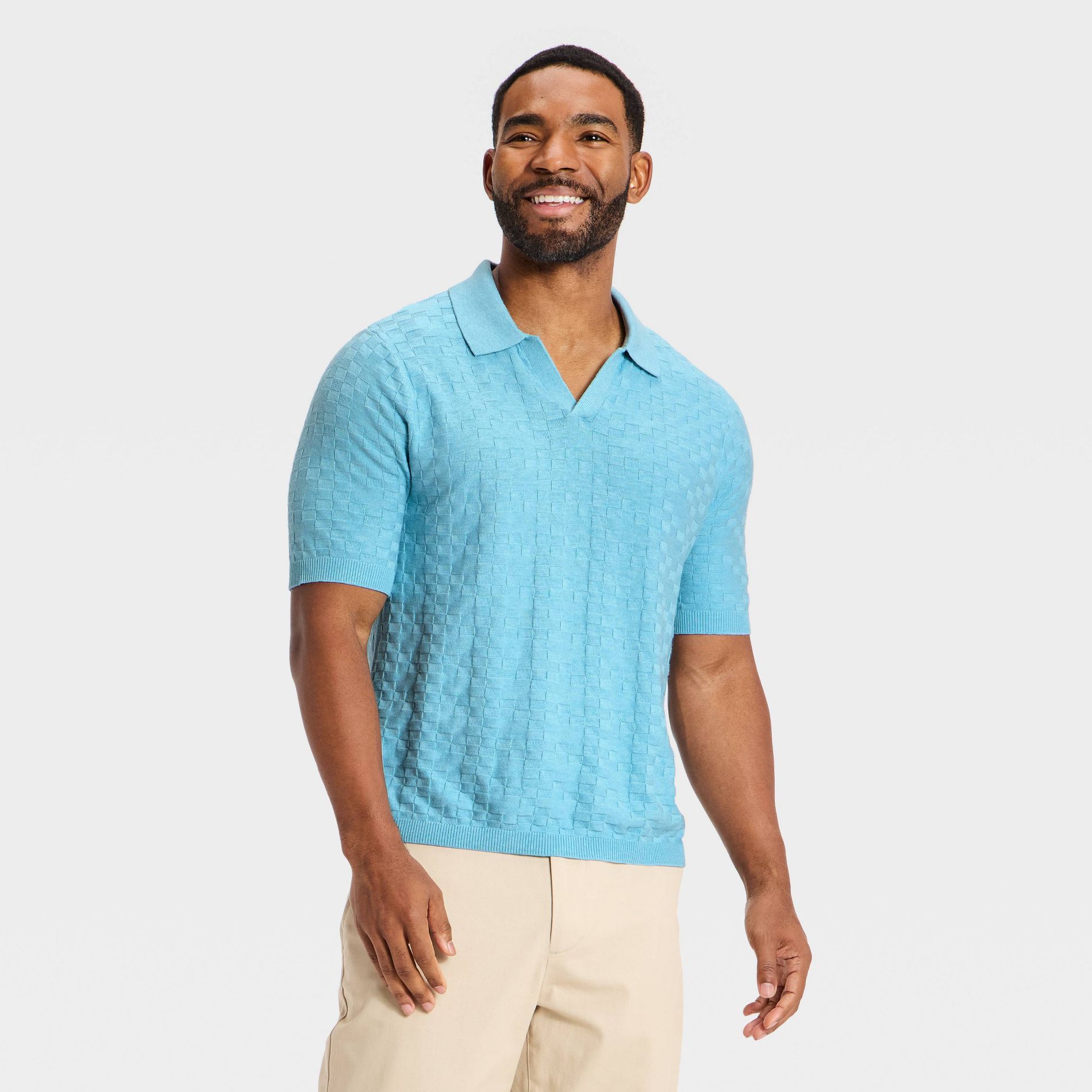 Men's Short Sleeve Johnny Collar Sweater Polo - Goodfellow & Co™
