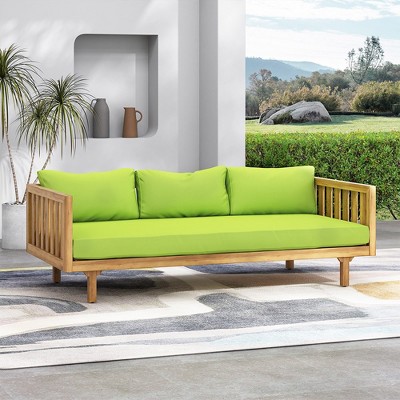 Wood Daybed, Slat Panel Seating Sofa, 3 Seater Wooden Sofa Bed For Bedroom Living Room, Wood Platform Bed Frame