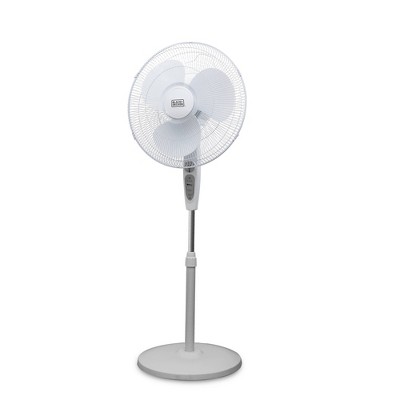 BLACK+DECKER 18 Oscillating Stand Fan with Remote Control Black