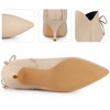 Perphy Women's Pointed Toe Side Zip Back Bow Kitten Heel Ankle Booties - 3 of 4