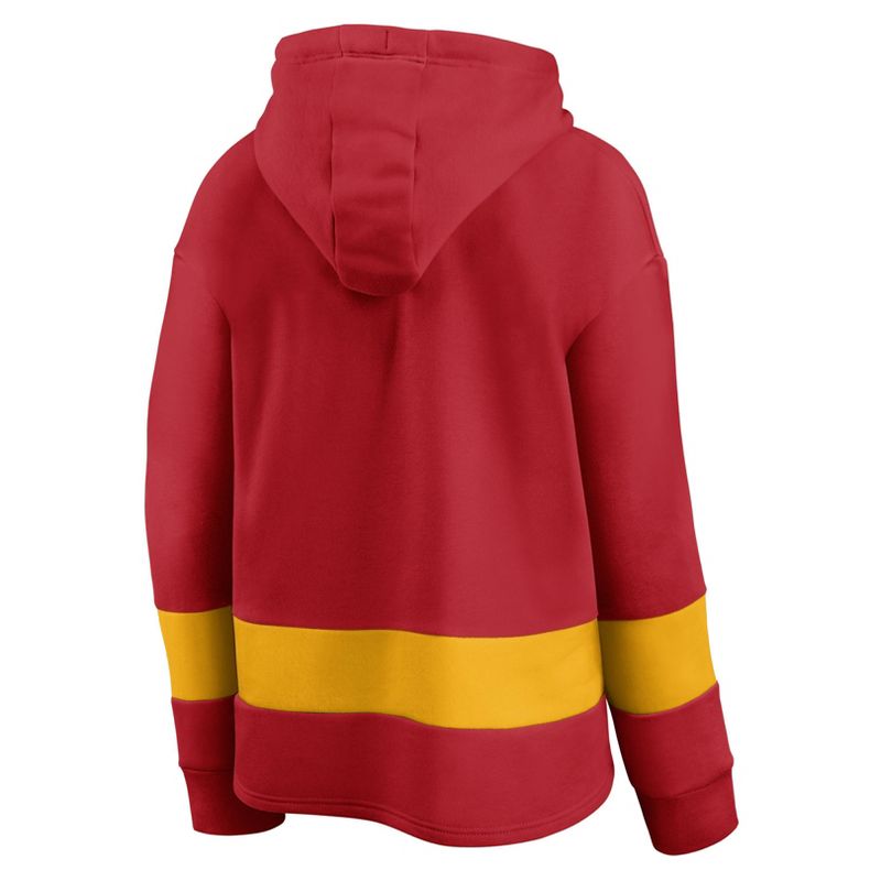 NFL Kansas City Chiefs Women&#39;s Halftime Adjustment Long Sleeve Fleece Hooded Sweatshirt, 3 of 4