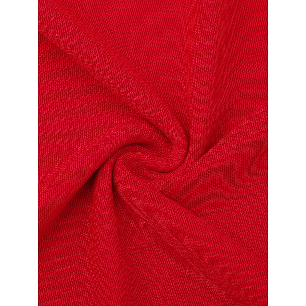 Женские платья INSPIRE CHIC Women's Sleeveless Ruched Cami Ruffle Bodycon Mini Dress Red Large — фото 5