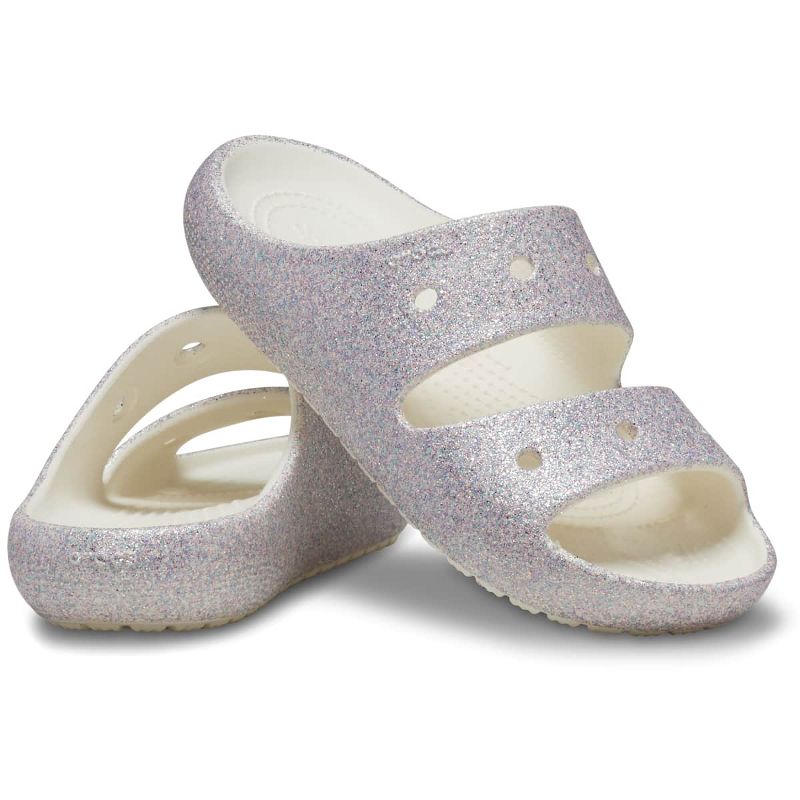 Crocs Kids' Classic Glitter Sandals 2.0, 2 of 7