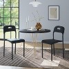 Outdoor Patio Dining Chairs, Stackable Plastic Kitchen Chairs, Steel Legs Support, Waterproof & Stain-Resistant, Easy Assembly - 2 of 4