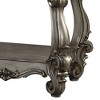 31.5" End Table with Floral Carved Legs and Bottom Shelf ¨C Antique Platinum Finish - 3 of 4