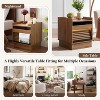 Sapphtopaz Modern Nightstand with Charging Station&LED Large Storage End Table with Drawers&Groove Design Night Stand for Bedroom,Living Room - 3 of 4