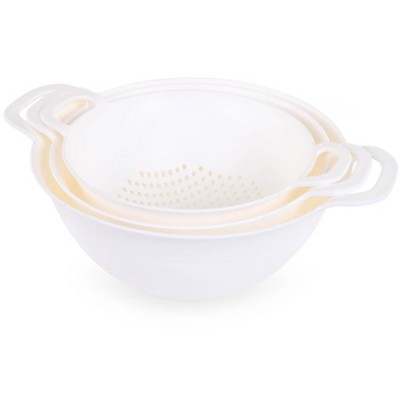 Plastic Strainer Colanders Set (3 Pack)