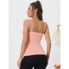Allegra K Women's Built-in Bra Padded Adjustable Spaghetti Strap Sleeveless Camisoles - 2 of 4