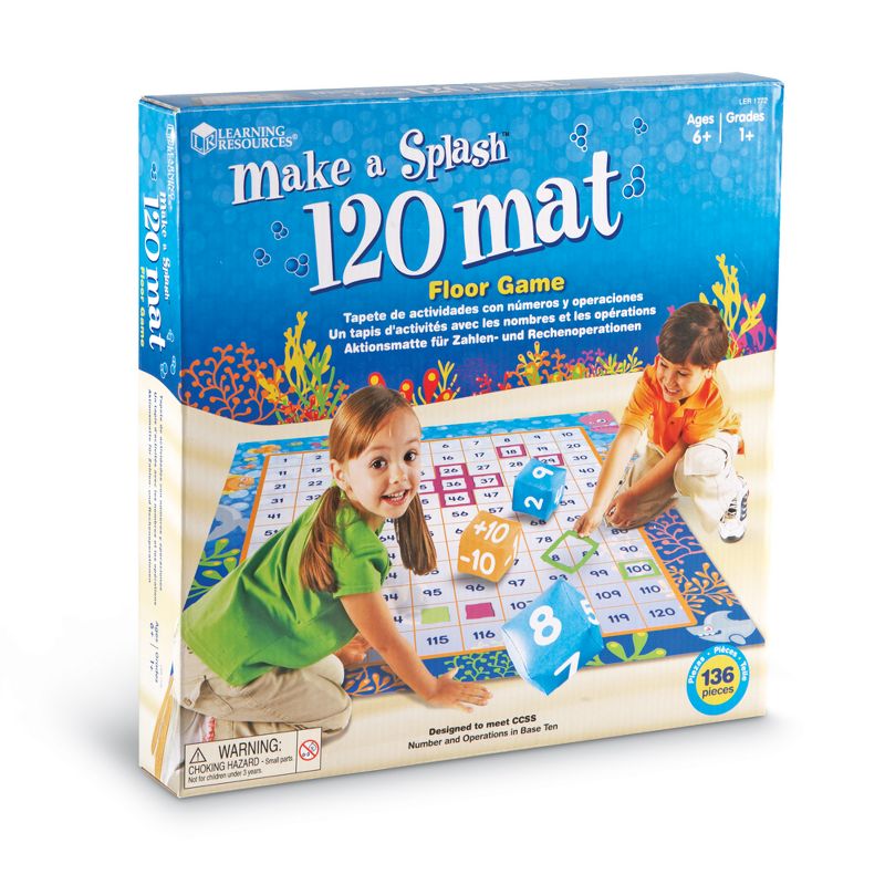 Learning Resources Make A Splash 120 Mat Floor Game, Ages 6+, 1 of 6