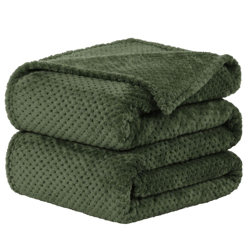 PiccoCasa Flannel Fleece Bed Blankets Fuzzy Plush Lightweight Bed Blankets, 6 of 8