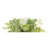 Foliage Candle Ring Set of 4 – 5 Inch Height – Green Fern and Eucalyptus Accent for Centerpieces By Melrose - 3 of 3