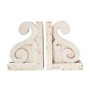 VIP Wood 7.87 in. White Aged Bookend Set of 2 - 1 of 2