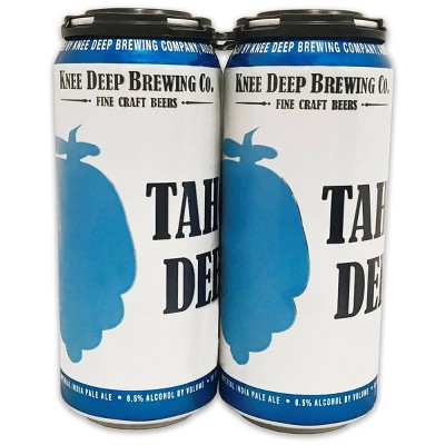 Knee Deep Tahoe Deep Imperial IPA Beer - 4pk/16 fl oz Cans