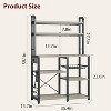 Acekool Microwave Stand Bakers Rack with Power Outlet, 6-Tier Kitchen Storage Shelf and Wire Basket, Utility Organizer for Kitchen, Dining, Brown - 2 of 4