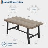 GustoWave 63-inch Dining Table for 4-6 People, Rectangular Wood Finish Kitchen Table with Metal Frame - 2 of 4