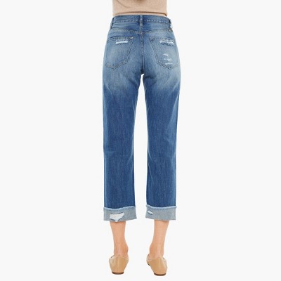 KanCan Essentials Women's Eloise High Rise Straight Leg Jeans