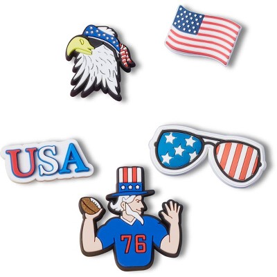Crocs Jibbitz America Patriotic Shoe Charms 5 Pack