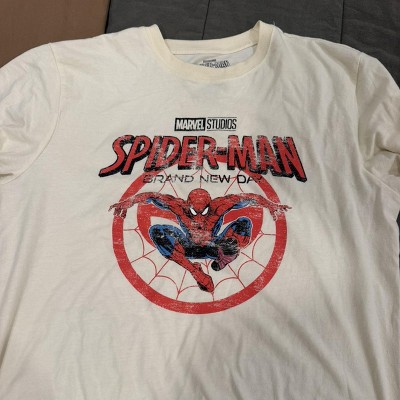 Men's Spider-Man 'Brand New Day' Graphic T-shirt - Cream XL : Target