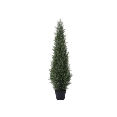 DR.Planzen Artificial Cedar Tree Artificial Cedar Topiary Trees with a pretty light strip  perfect for Christmas Home Decor set of 1 pack.