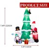 Angel Sar 7.5FT Inflatable Christmas Tree with Santa & Snowman, LED Lighted Blow Up Yard Decoration, Outdoor Indoor Holiday Decor for Lawn Garden - 3 of 4