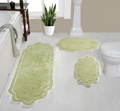 Allure Collection Cotton Tufted Bath Rug Set Set of 3 - Home Weavers