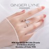 Solitaire 3Ct Oval Cut Engagement Ring for Women Sterling Silver 8A CZ Ginger Lyne Collection - 4 of 4