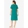 Woman Within Plus Size Perfect Short-Sleeve Crewneck Tee Dress - 3 of 4