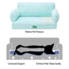 SEVOBAL Fashion Cat Sofa Bed Cat Couch,Fluffy Dog Bed for Medium Small Dogs & Cats,with Non Slip Bottom,Blue(25.6"*10.2"*18.1") - 2 of 4