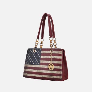 MKF Collection Nevaeh Vegan Leather patriotic pattern Women’s Shoulder Bag by Mia K - 1 of 4