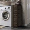 Sorbus 5 Drawers Narrow Dresser with Steel Frame, Wood Top & Easy Pull Fabric Bins for Small Spaces, Closets, Bedrooms, Bathrooms & Laundry - 2 of 4