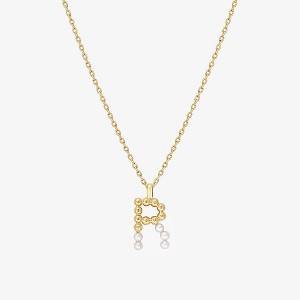 Bearfruit Jewelry Cultured Pearl Pavé Initial Necklace - 1 of 3