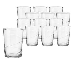 Bormioli Rocco Bodega Swirl Gin Fizz Glasses - Set of 12, 17 Oz. Spiral Design Tumblers with Secure Edge Reinforced Rims - Dishwasher Safe - 1 of 4