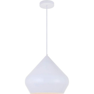 Elegant Lighting Axiom 1 Light White Pendant